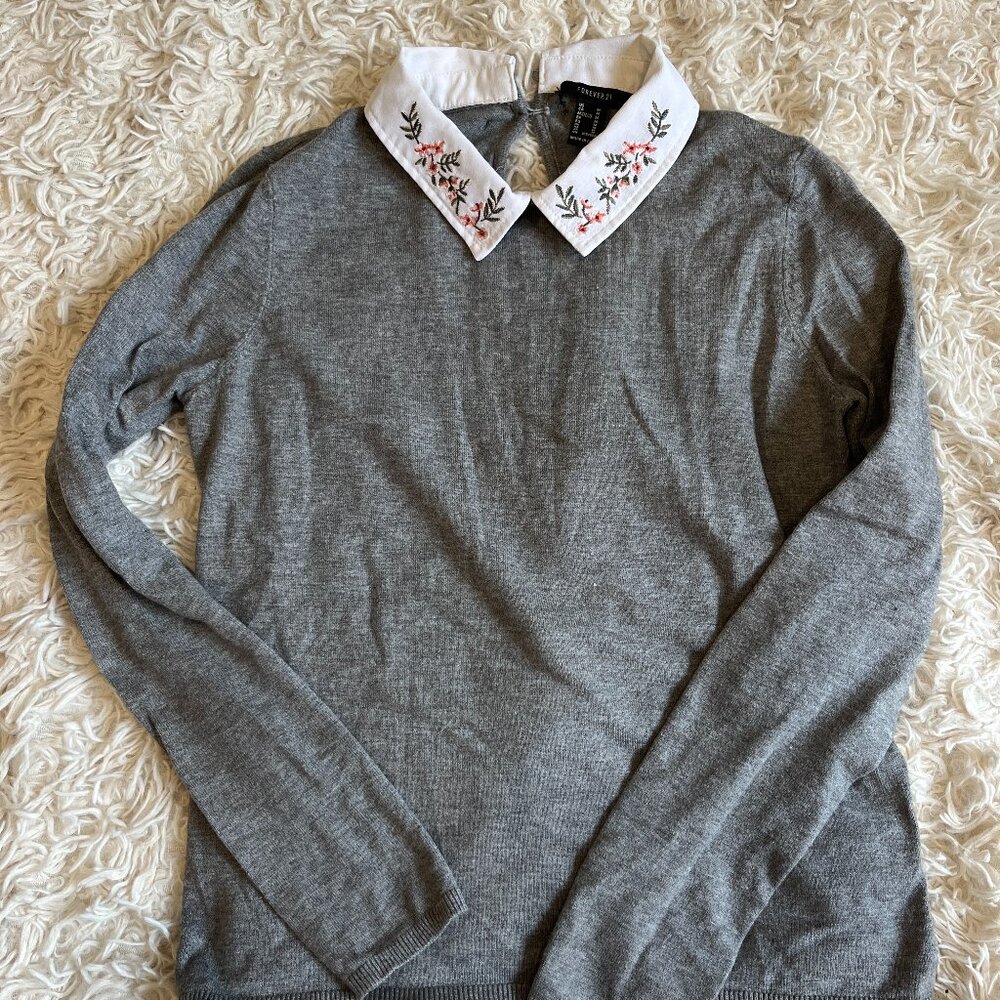 Forever 21 collared sweater